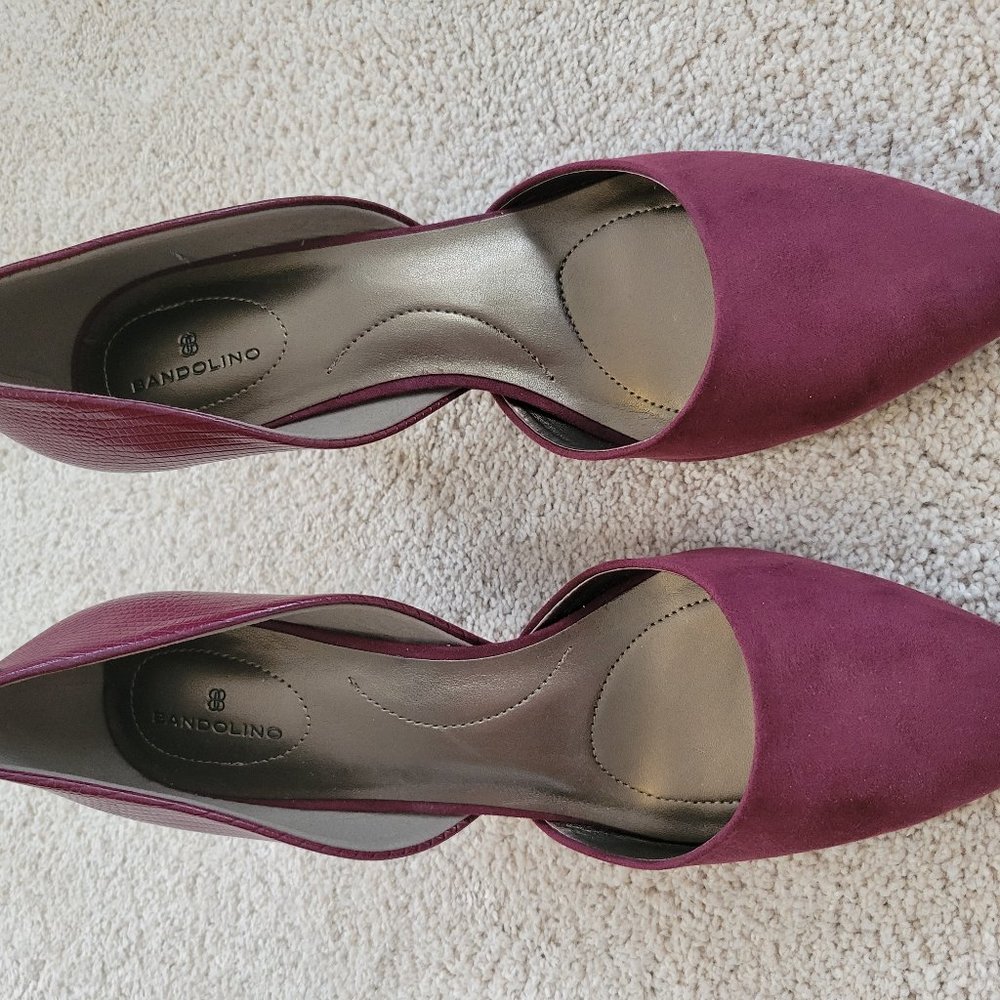 Bandolino shoes pumps high heels cranberry colored